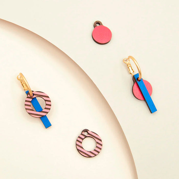 Pendientes de aro intercambiables Materia Rica - Summer Textures