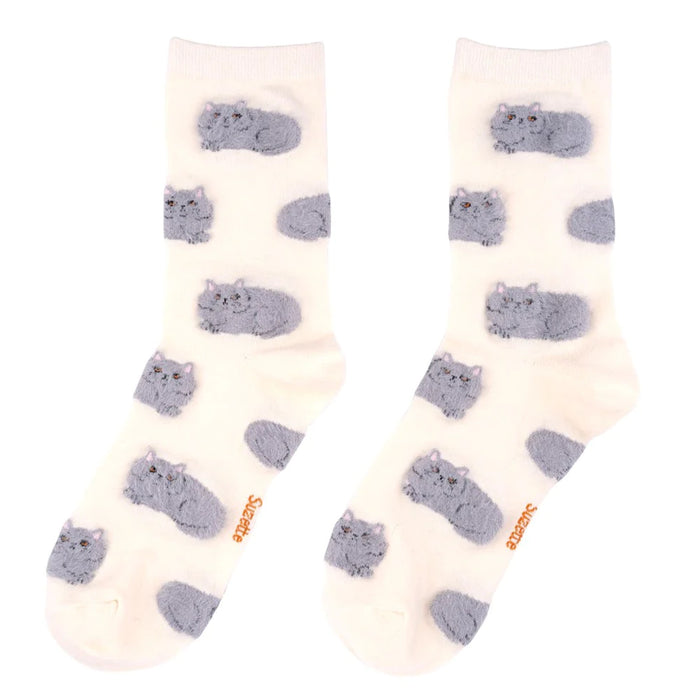 Calcetines - Gato Persa Gris