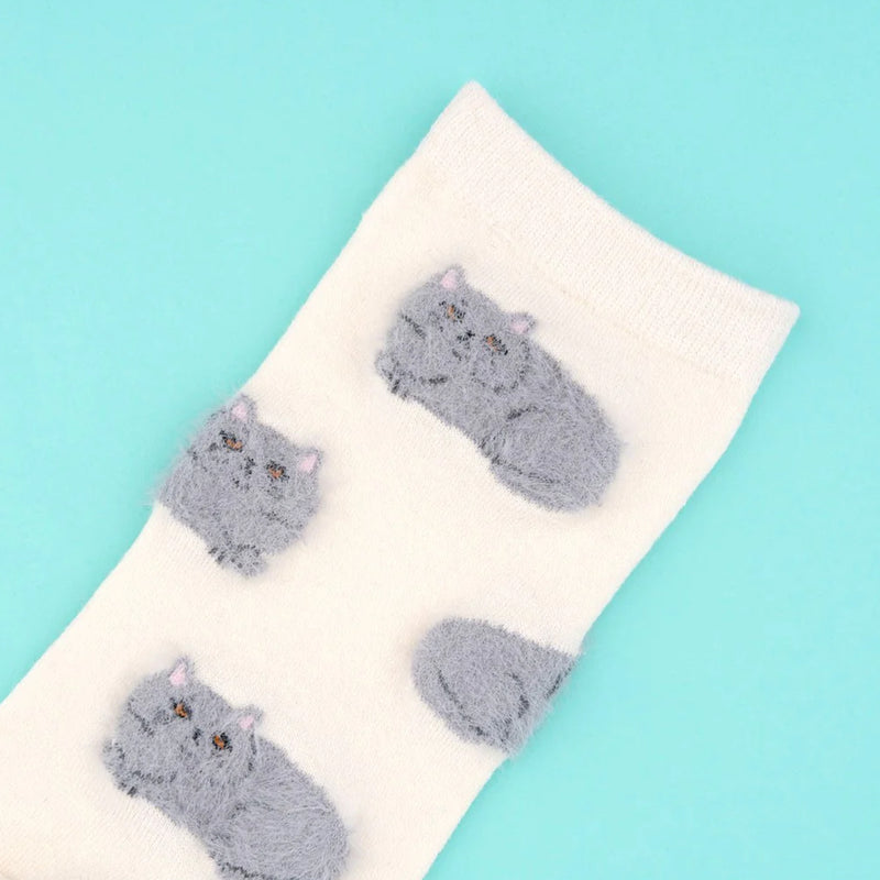 Calcetines - Gato Persa Gris