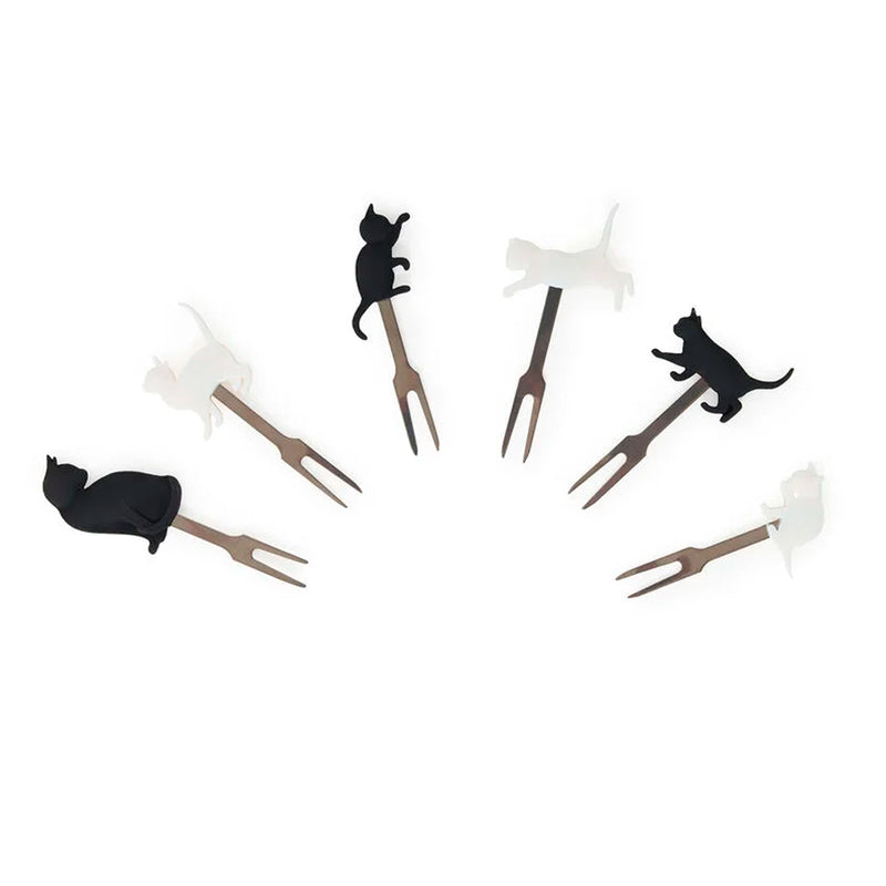 Set de 6 Mini Tenedores para Aperitivo - Cats 🐱