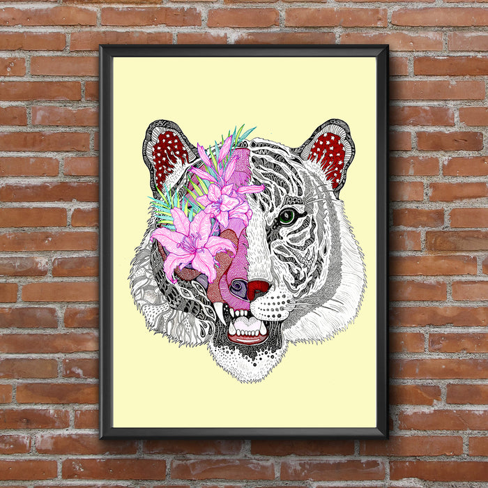 Print de El dios de los tres A4 - "Tigre blanco"