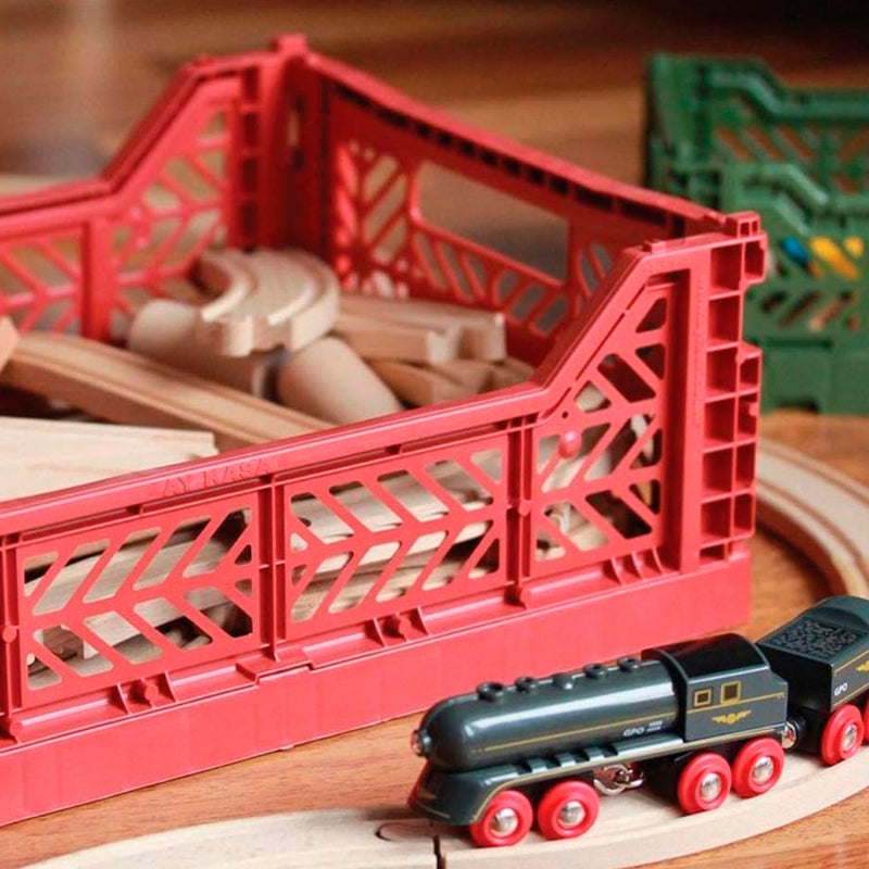 Caja plegable grande - Tile Red