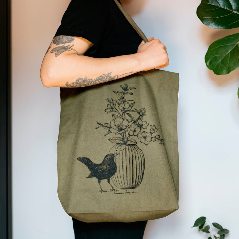 Tote bag - "Mirlo" de Laura Agustí