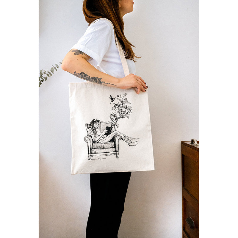 Tote bag - "Reading World" de Laura Agustí