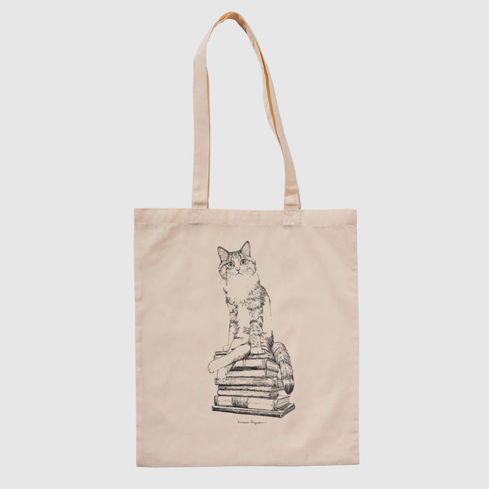 Tote bag - "Cat on books" de Laura Agustí