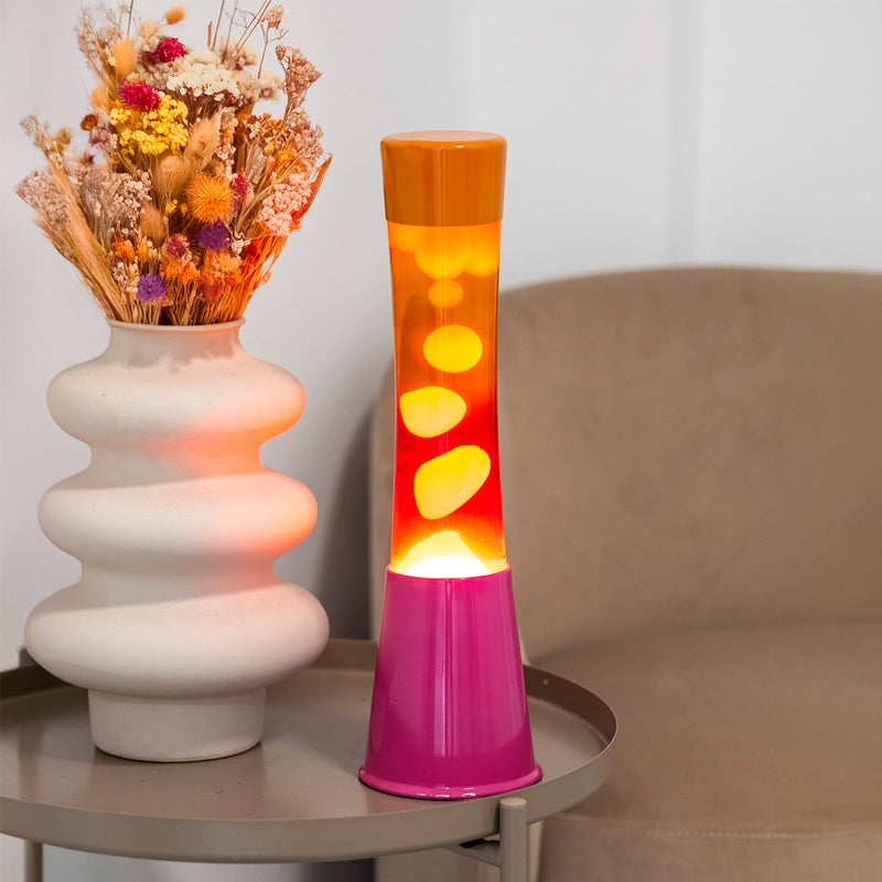 Lámpara de lava Fisura - Degradado rosa y naranja