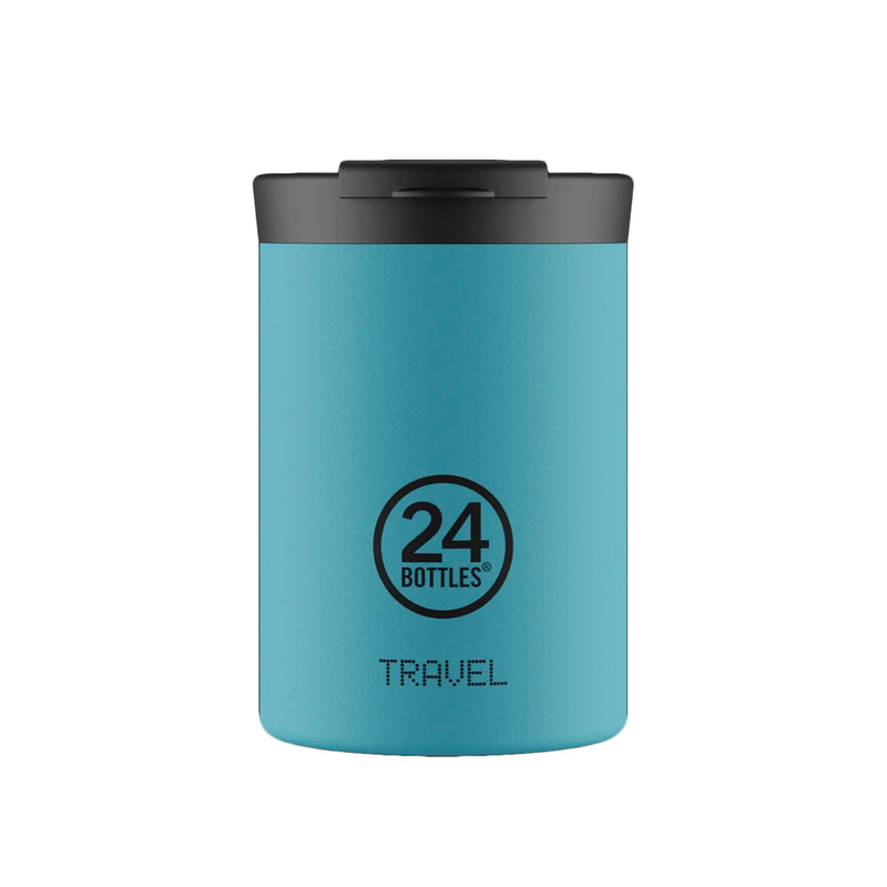Taza de viaje de acero inoxidable 350 ml 24Bottles - Powder Blue