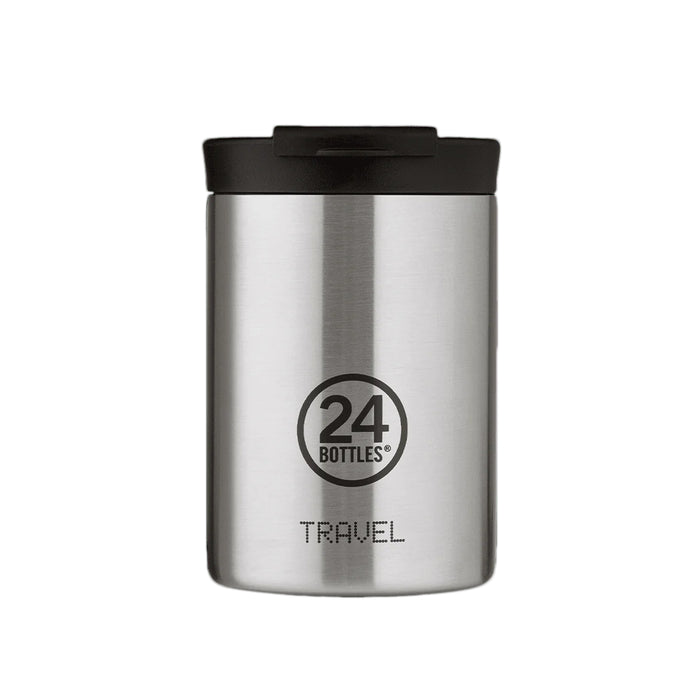 Taza de viaje de acero inoxidable 350 ml 24Bottles - Brushed Steel
