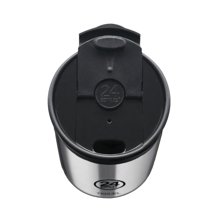 Taza de viaje de acero inoxidable 350 ml 24Bottles - Brushed Steel