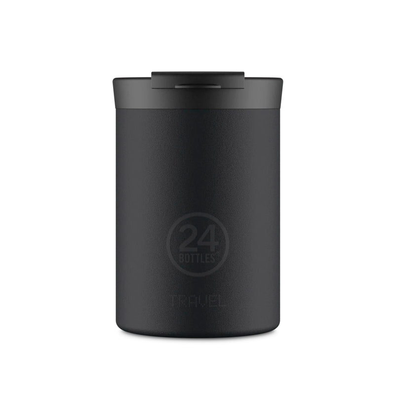Taza de viaje de acero inoxidable 350 ml 24Bottles - Tuxedo Black