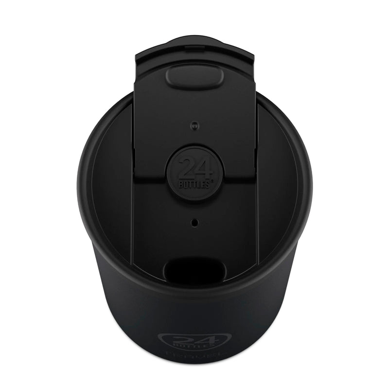 Taza de viaje de acero inoxidable 350 ml 24Bottles - Tuxedo Black