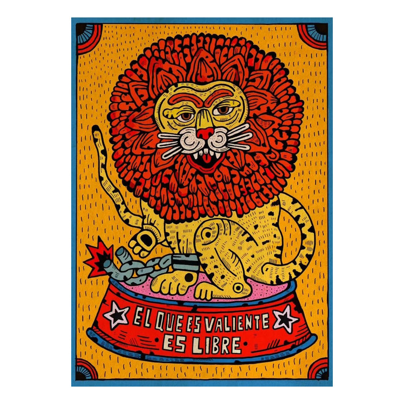 Print de Asís Percales A3 - "Valentía" 🦁