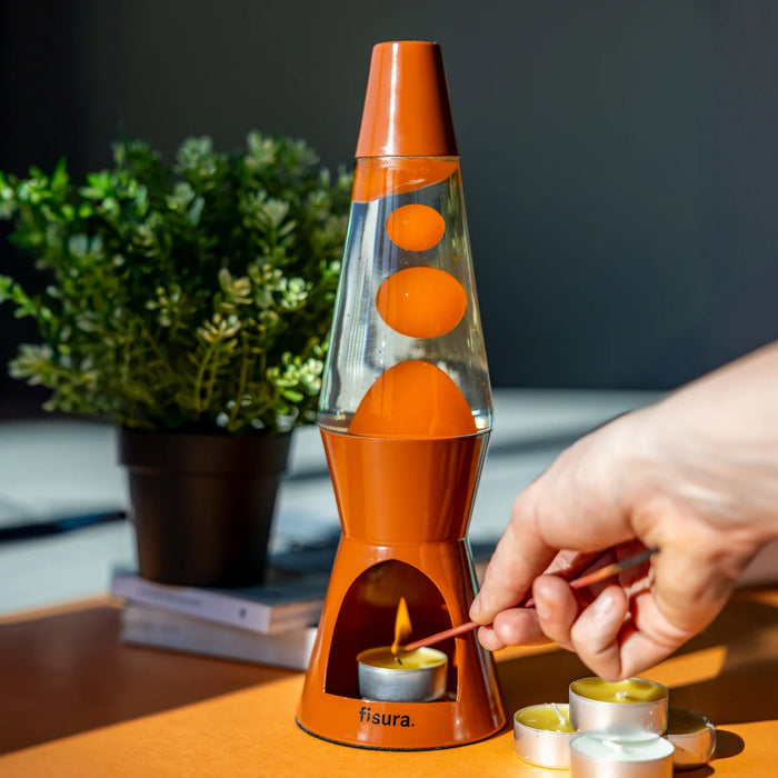 Lámpara de lava Vela Fisura - Terracota