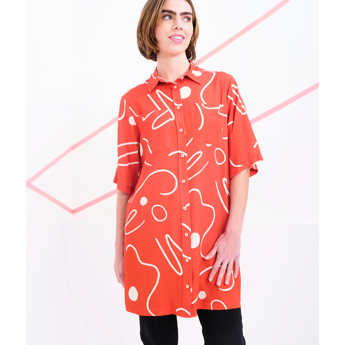 Vestido Béhulah - Coppola Lineal Naranja