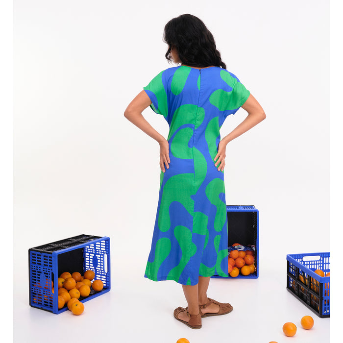 Vestido Béhulah - Ohope Azul/Verde