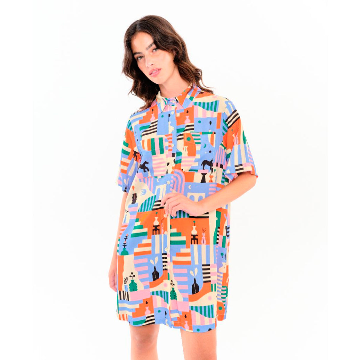 Vestido Béhulah - Violeta Naranja