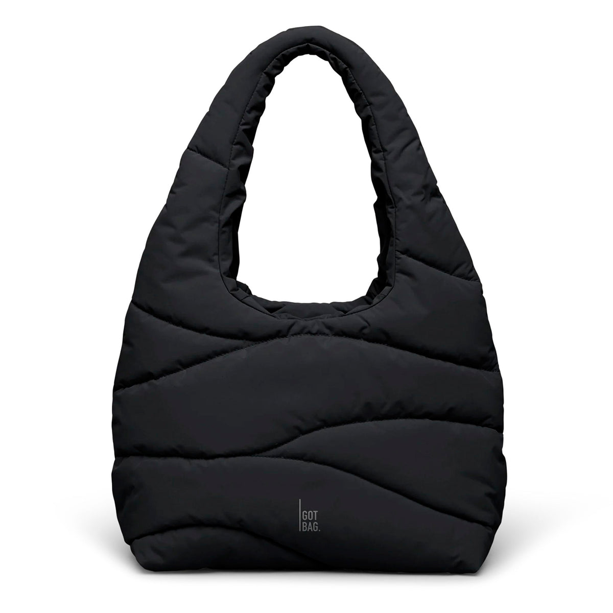 Bolso Got Bag - Wavy Puffer Shoulder Bag Black