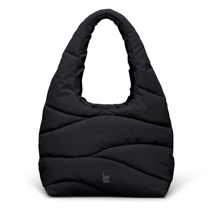 Bolso Got Bag - Wavy Puffer Shoulder Bag Black