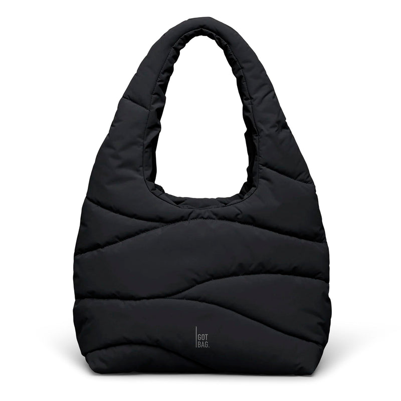 Bolso Got Bag - Wavy Puffer Shoulder Bag Black