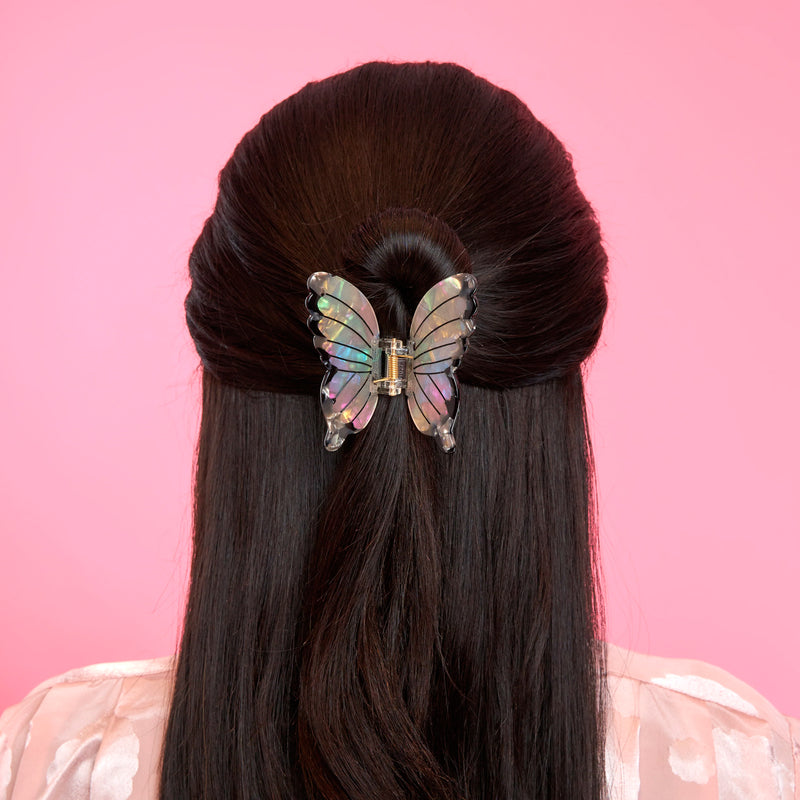 Pinza para el pelo - Mariposa blanca