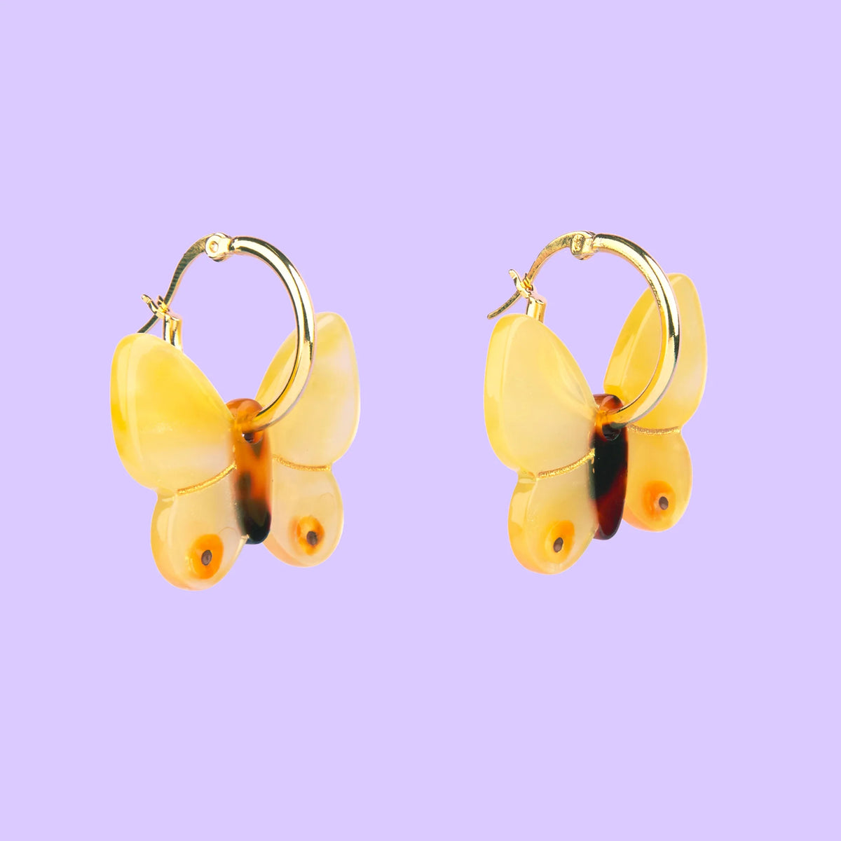 Pendientes - Mariposa amarilla