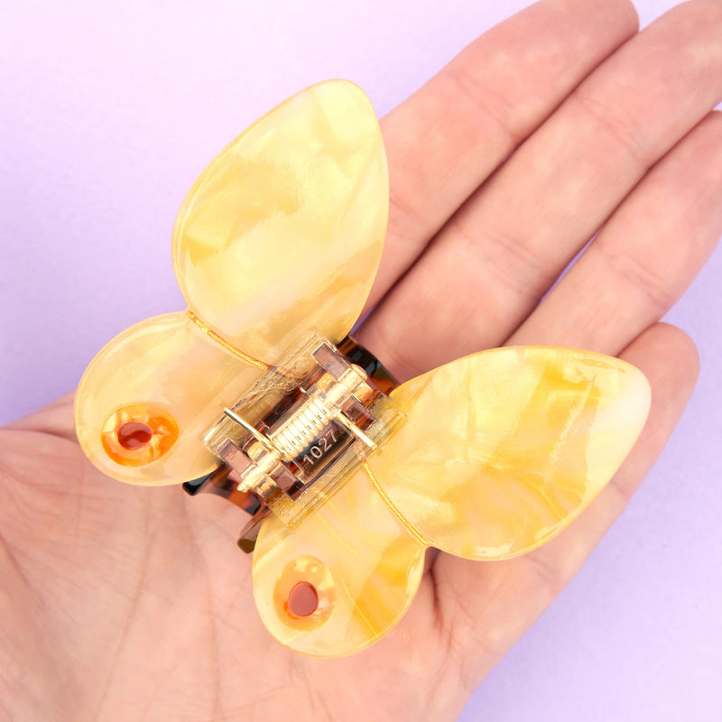 Pinza para el pelo - Mariposa amarilla