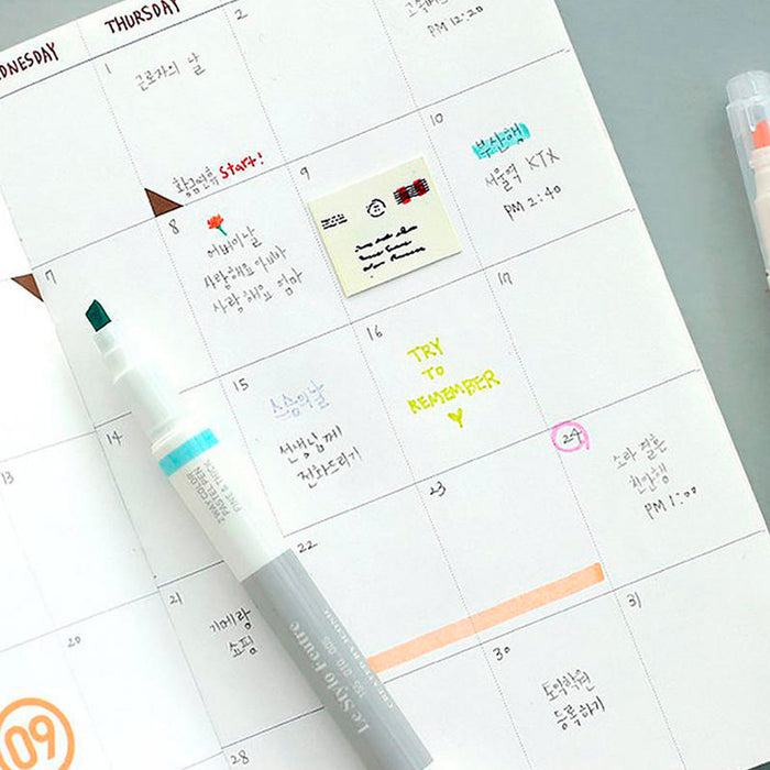 Rotuladores pastel doble punta - Pack de 5