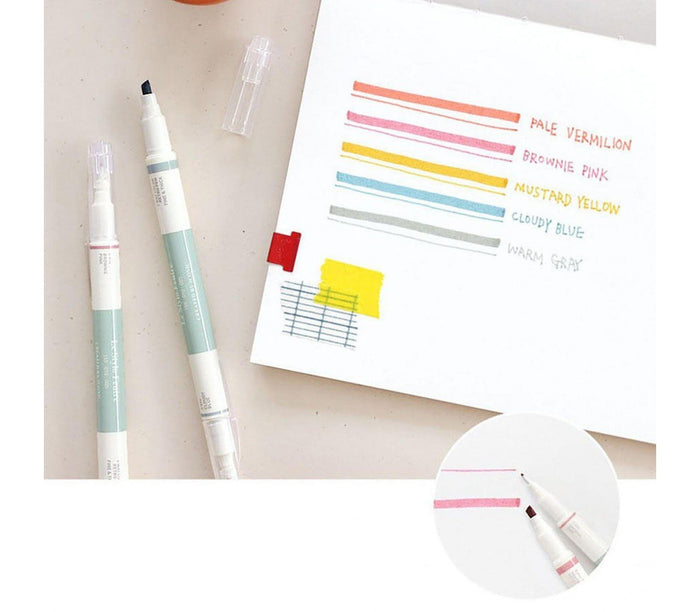 Rotuladores retro doble punta - Pack de 5