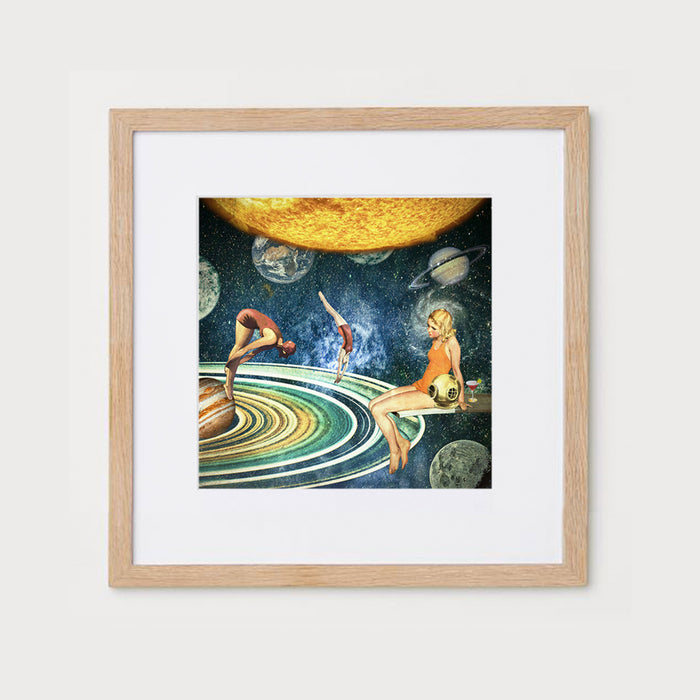 Print 32 x 32 cm - "Bañistas en Saturno"