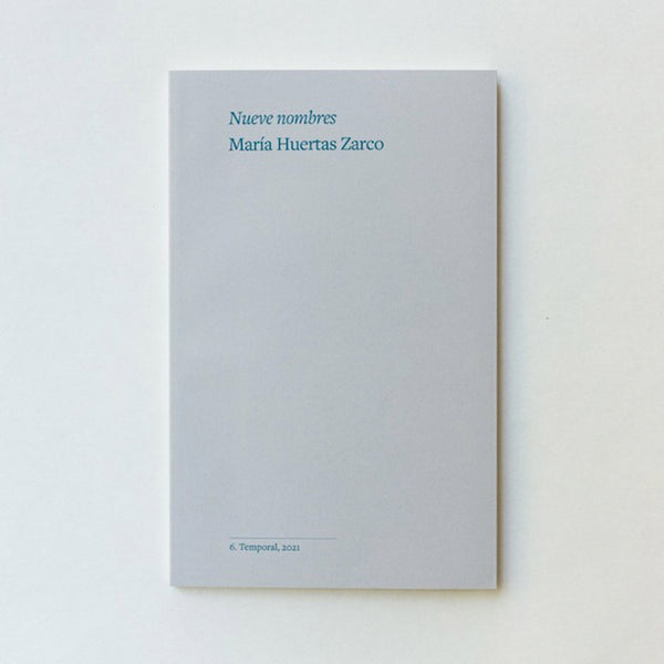 Libro - "Nueve nombres" de María Huertas Zarco