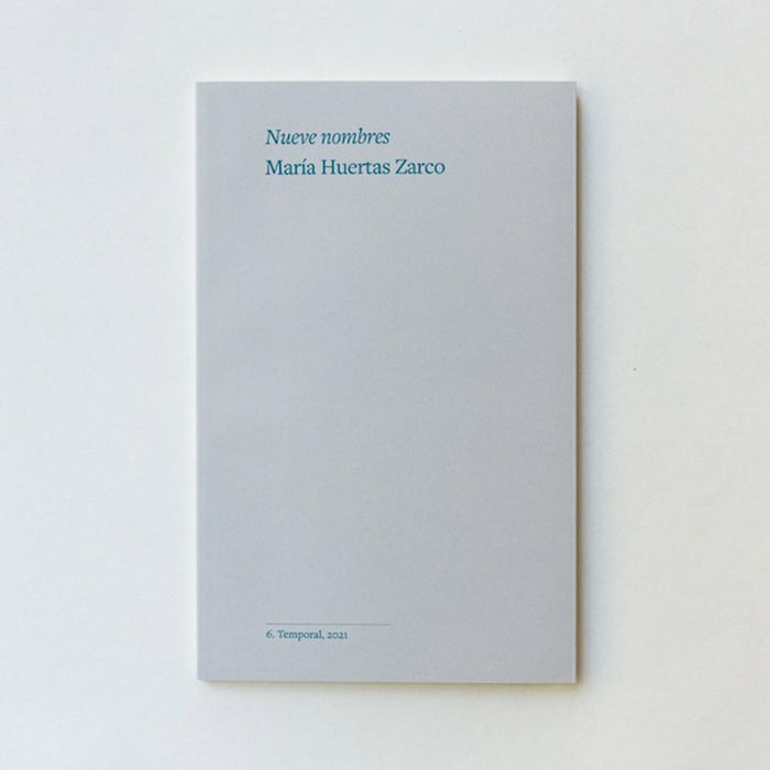 Libro - "Nueve nombres" de María Huertas Zarco