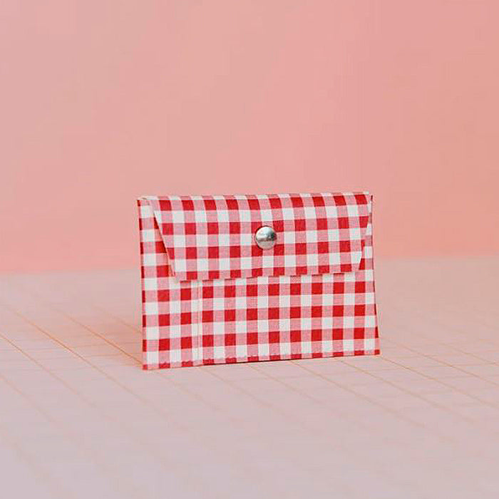 Tarjetero - Vichy Rojo