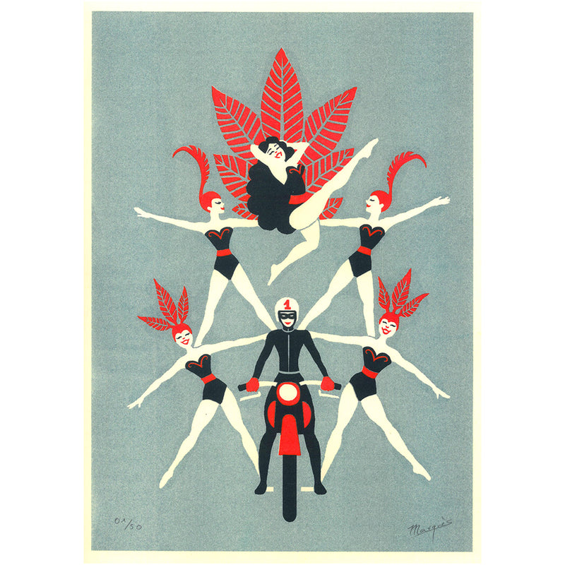 Print de El Marqués A3 - "Acrobats Motorbike"