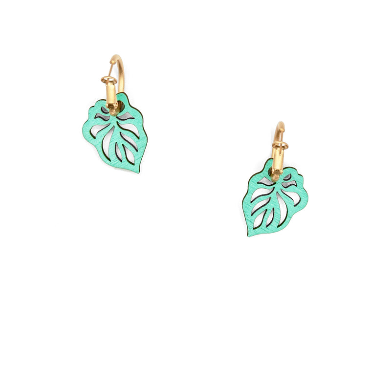 Pendientes Materia Rica - Reversible Leaf Spice