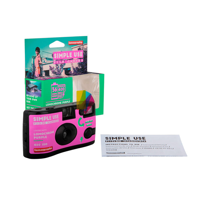 Cámara Simple Use recargable Lomography - Lomochrome Purple