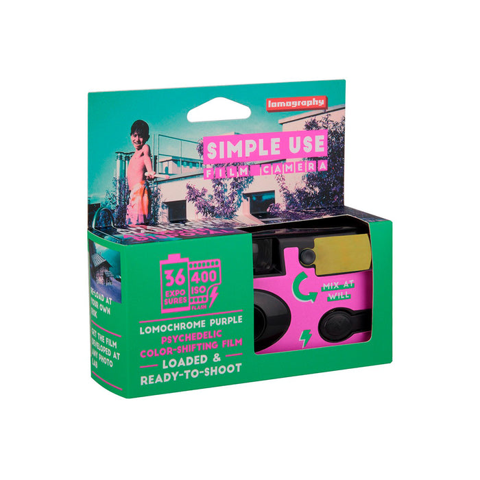 Cámara Simple Use recargable Lomography - Lomochrome Purple