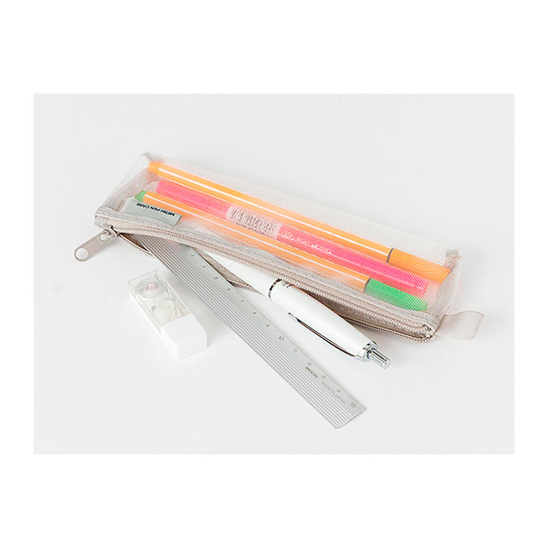 Estuche mini de malla Midori - Gris
