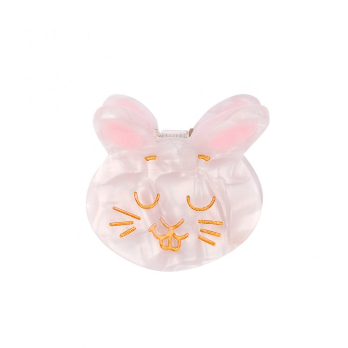 Divertida minipinza para el pelo en forma de cara de conejo blanco. Un accesorio para el pelo en forma de conejito blanco, divertido y muy original. El complemento ideal para los que se atreven con todo. Perfecto para los amantes de los animales, de los conejos y para los más coquetos.