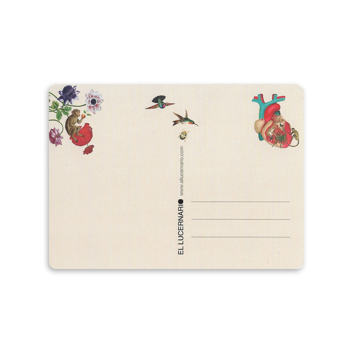 Postal - "Pies para qué os quiero, si tengo alas para volar"