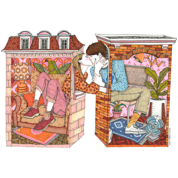 Print de Ana Jarén A4 - "Distance: The kiss"