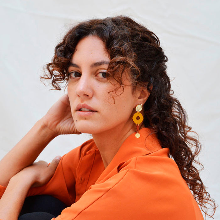 Pendientes - Olivia Drop Earrings Mostaza