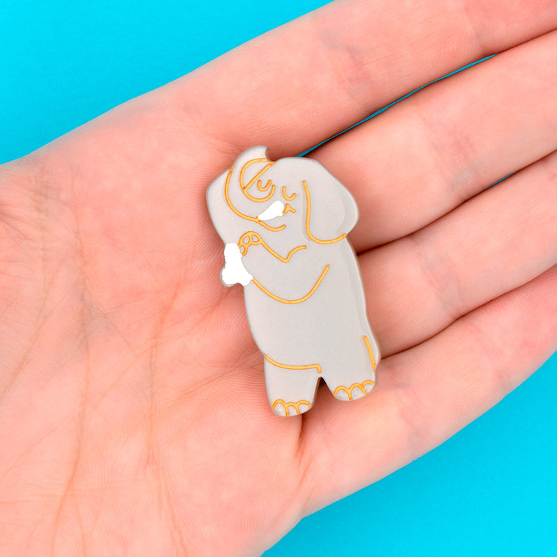 Pasador de pelo - Elefante duchándose 🐘