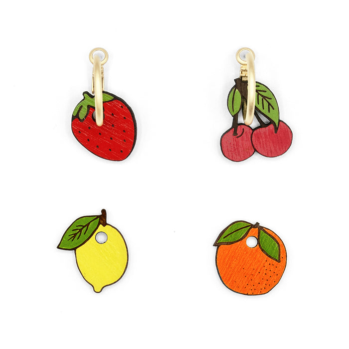 Pendientes de aro intercambiables Materia Rica - Fruit Salad 🍒🍋