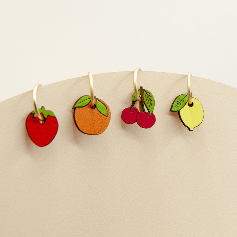 Pendientes de aro intercambiables Materia Rica - Fruit Salad 🍒🍋