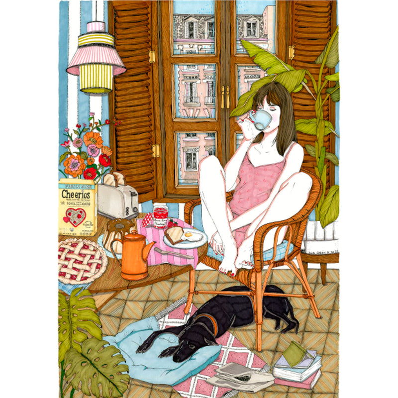 Print de Ana Jarén A4 - "Girl at home"