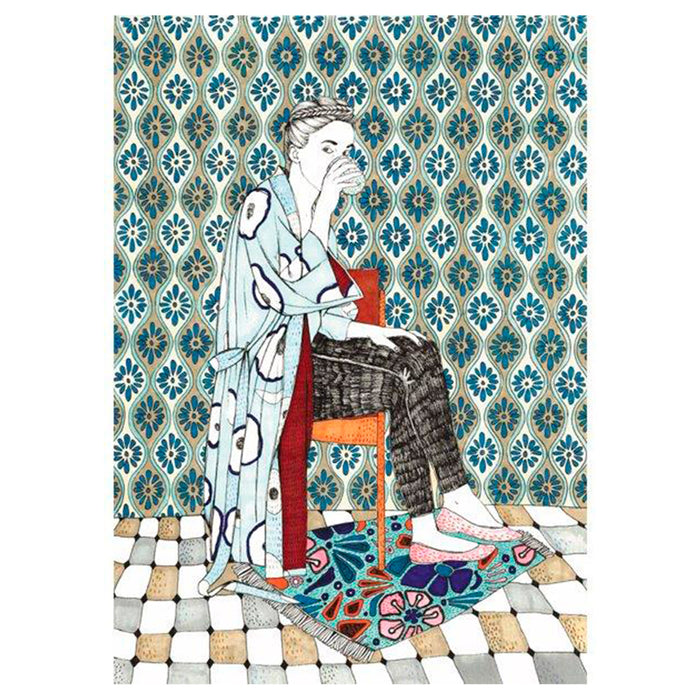 Print de Ana Jarén A4 - "Girl drinking 2"