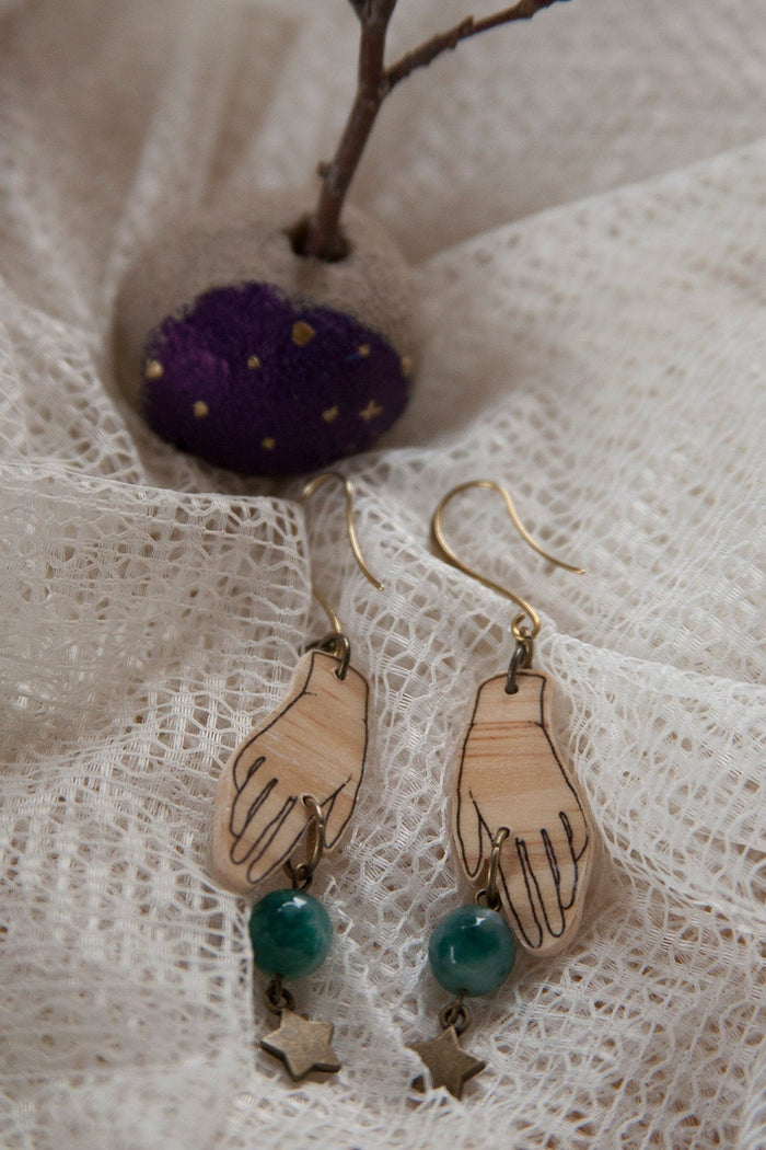 Pendientes de madera Pura Garra - Hechizo