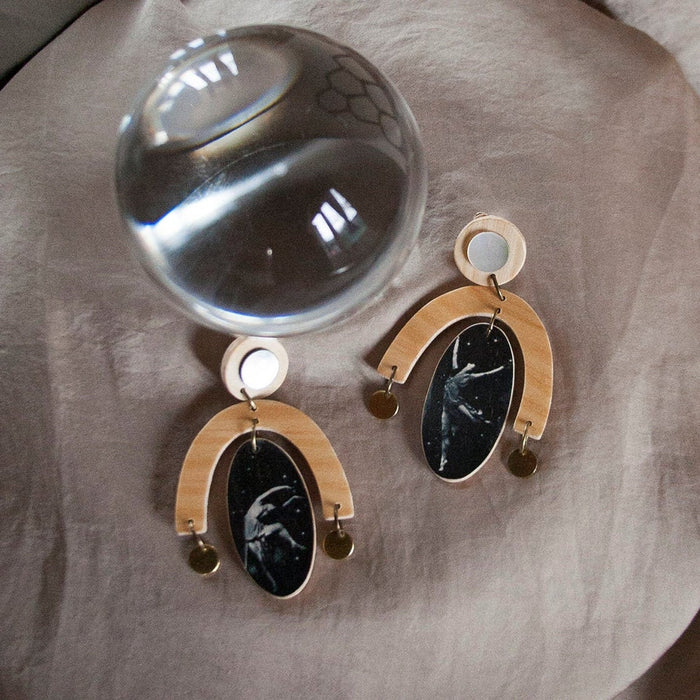 Pendientes de madera Pura Garra - Isadora Duncan