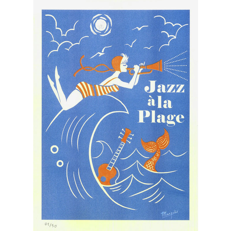 Print de El Marqués A3 - "Jazz à la Plage"
