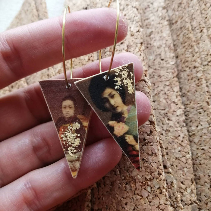 Pendientes de madera Pura Garra - Kioto